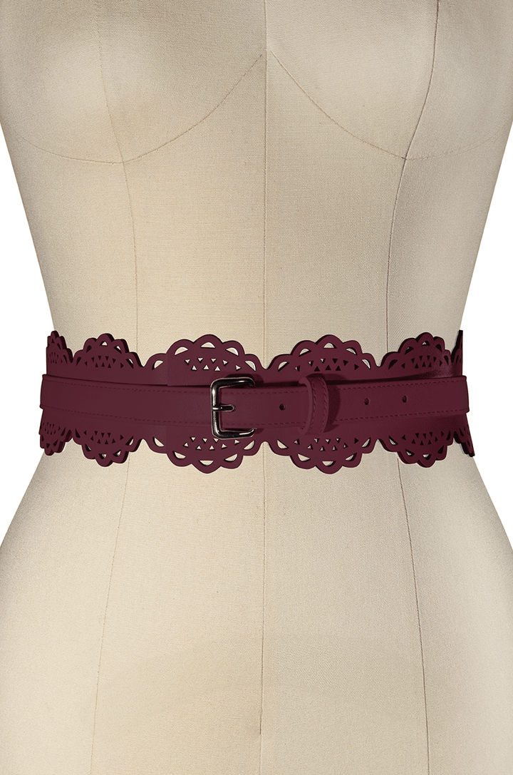 Amelie Belt (Wine) - Kitten D'Amour