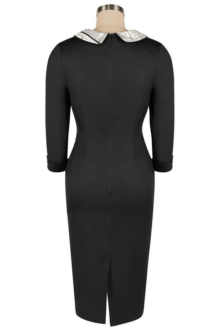 Read All About It Long Sleeve Wiggle Dress
