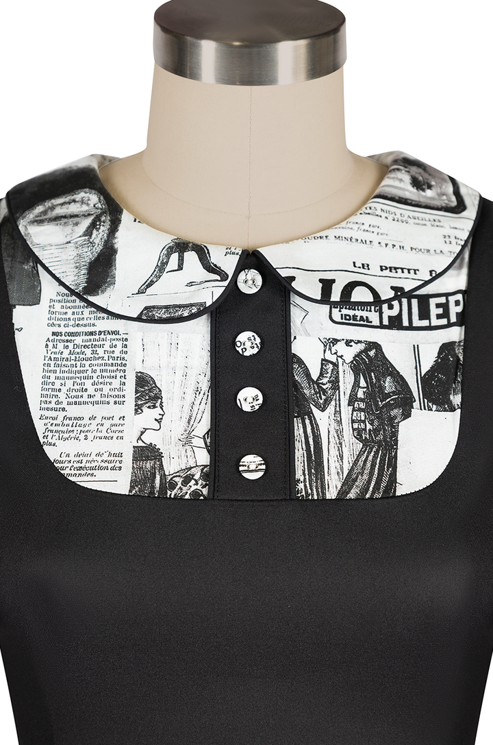 Read All About It Long Sleeve Wiggle Dress