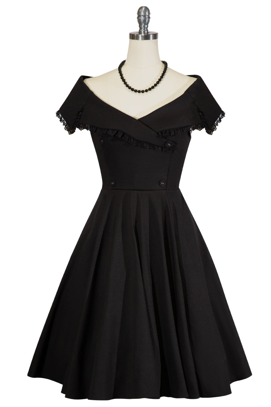 Dorchester Suite 17 Collar Dress (Black) - Kitten D'Amour