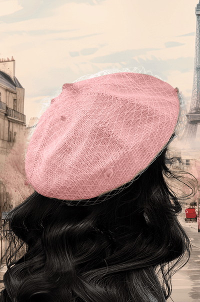 Fifi Net Lace Beret (Pink)