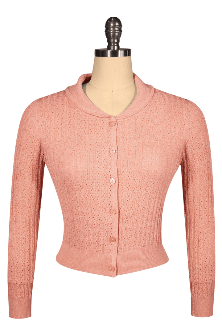 D'Amour Dickens Cardigan (Peach Pink) - Kitten D'Amour
