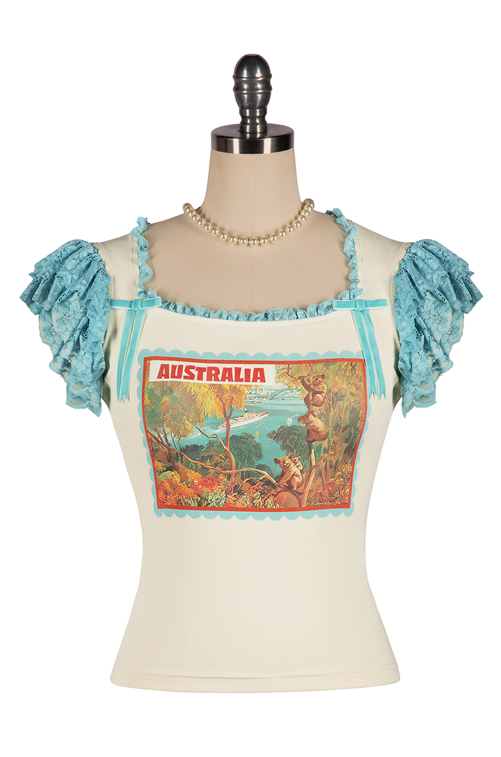 Wish You Were Here Postcard T-Shirt (Australia) - Kitten D'Amour
