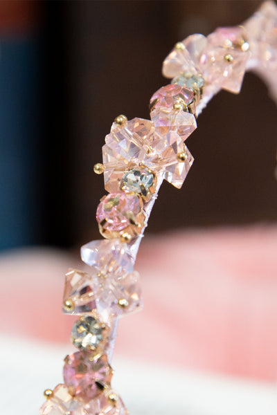 Midnight in Paris Rhinestone Headband (Pink)