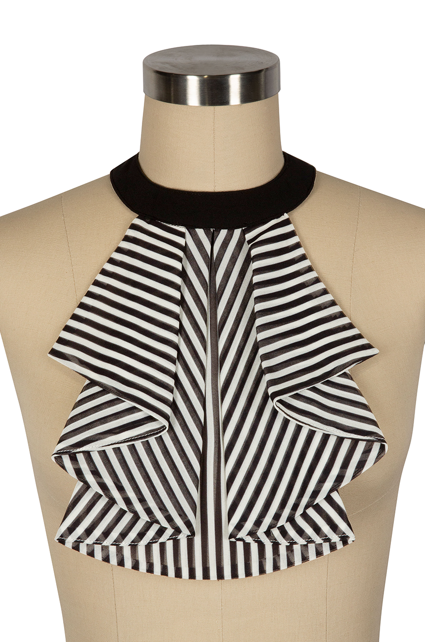 Once Upon A Time Jabot Collar (Stripe) - Kitten D'Amour