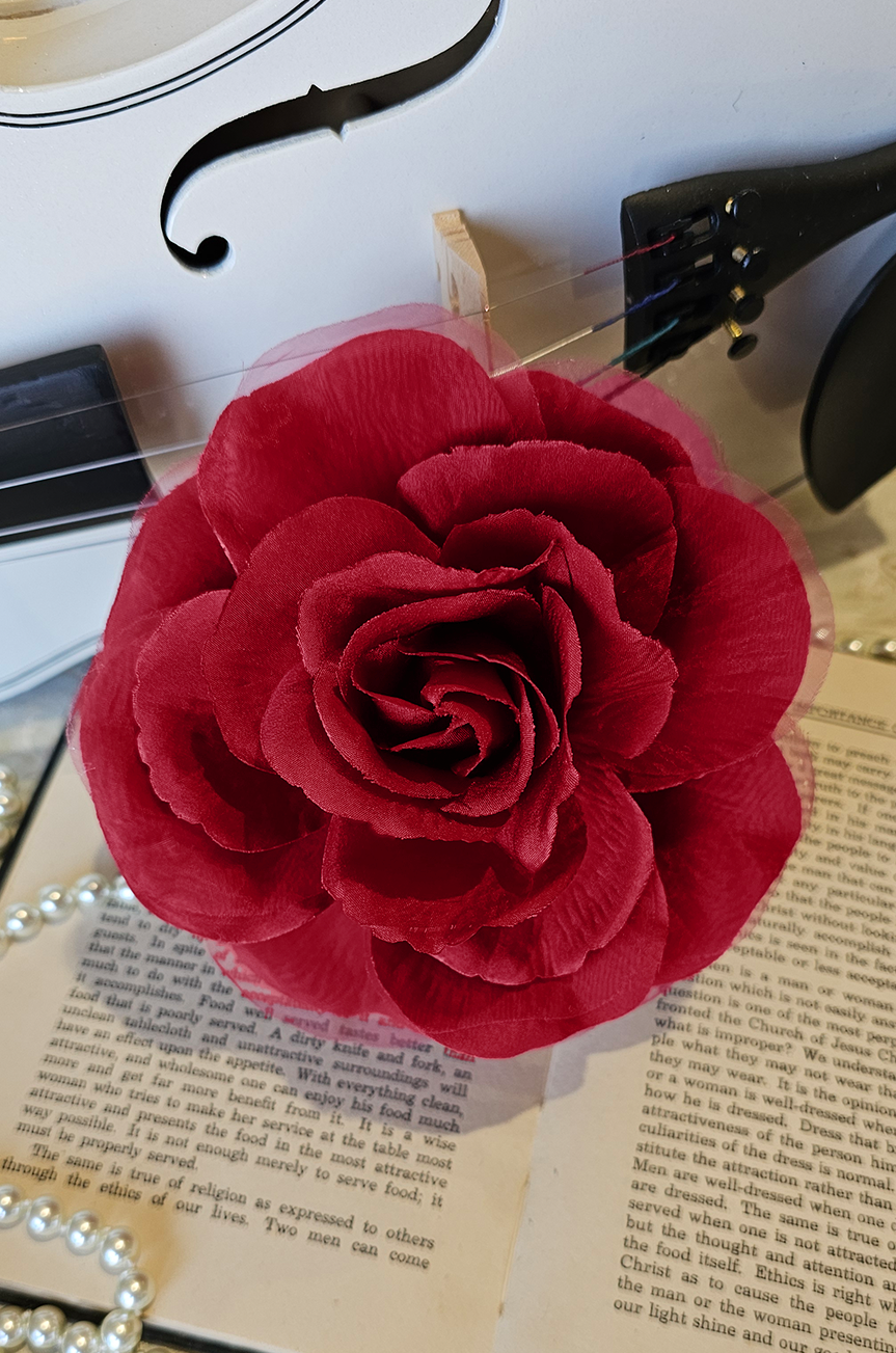 La Fleur Follies Brooch Hair Clip (Scooter Red)