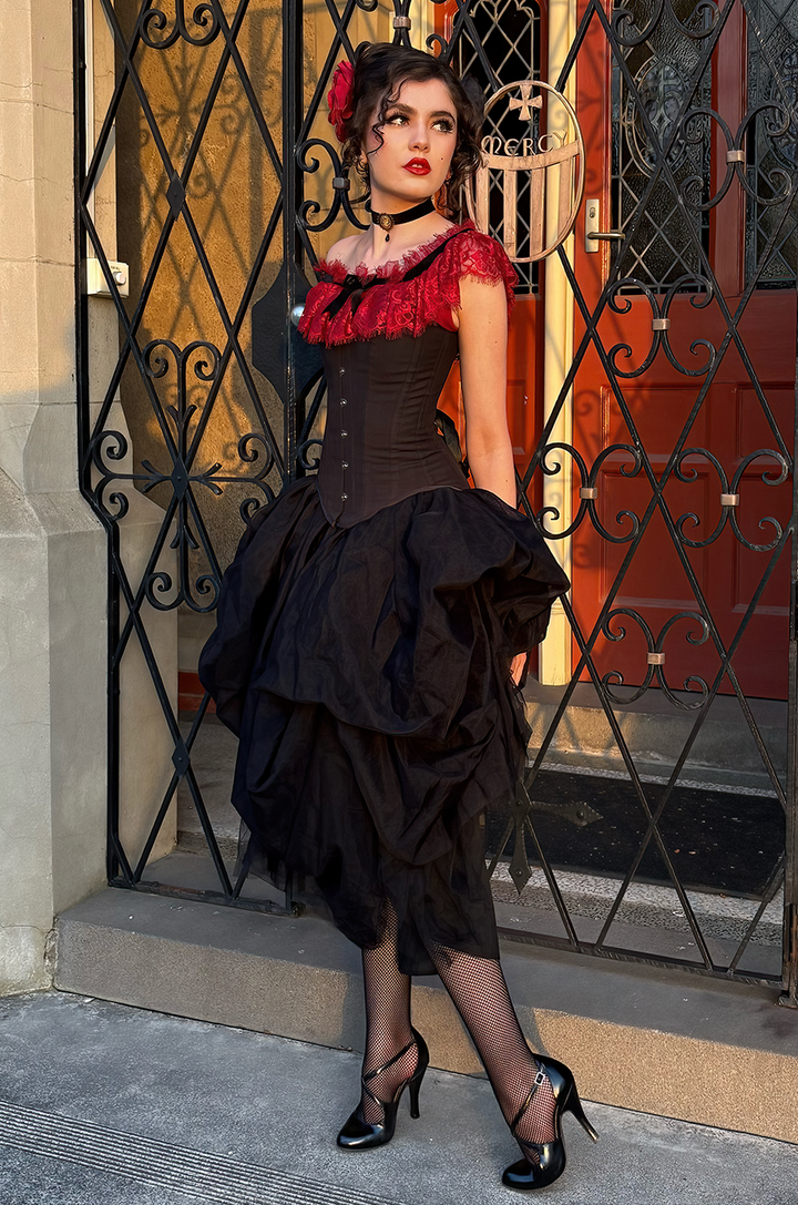 D'Amour Birdsnest Skirt (Black) - Kitten D'Amour