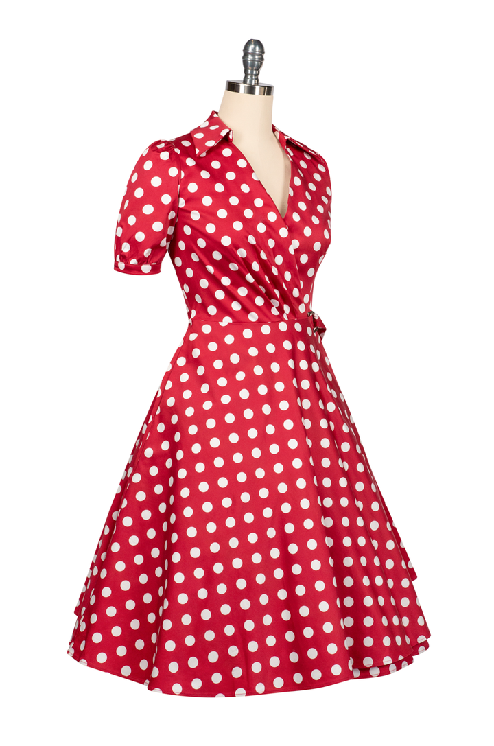 Spot Me In The Crowd Wrap Dress - Kitten D'Amour