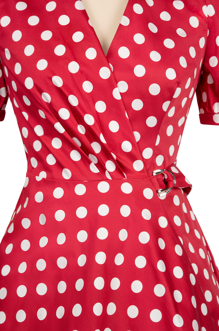 Spot Me In The Crowd Wrap Dress - Kitten D'Amour