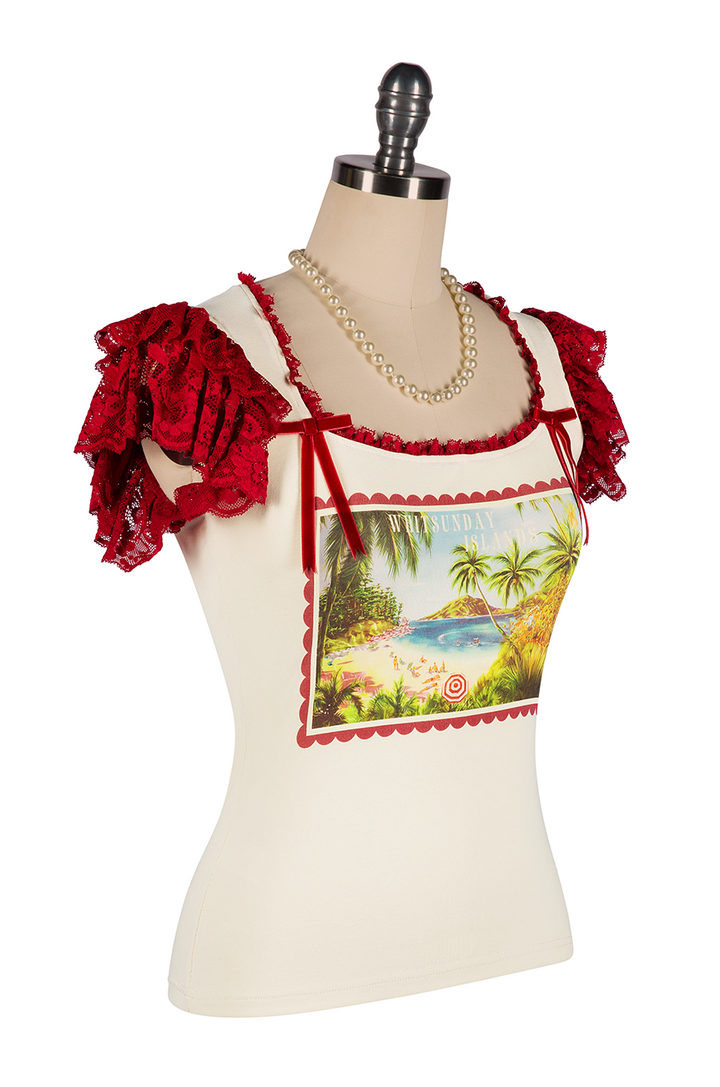 Wish You Were Here Postcard T-Shirt (Whitsundays) - Kitten D'Amour