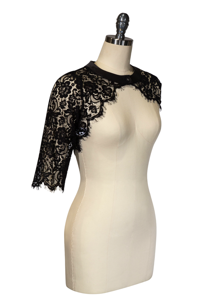 Capone Lace Shrug (Black) - Kitten D'Amour