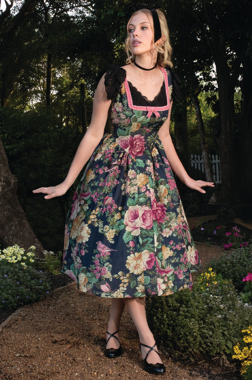 Buy Tapestry Vintage-Inspired Floral Dress Online - Kitten D
