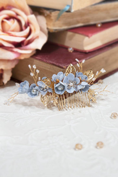 La Floraison Hair Comb (Baby Blue)