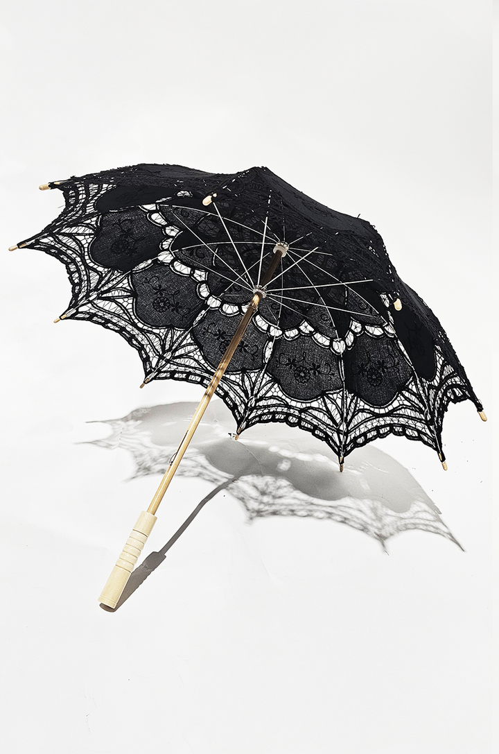 High Tea Lace Parasol (Black)