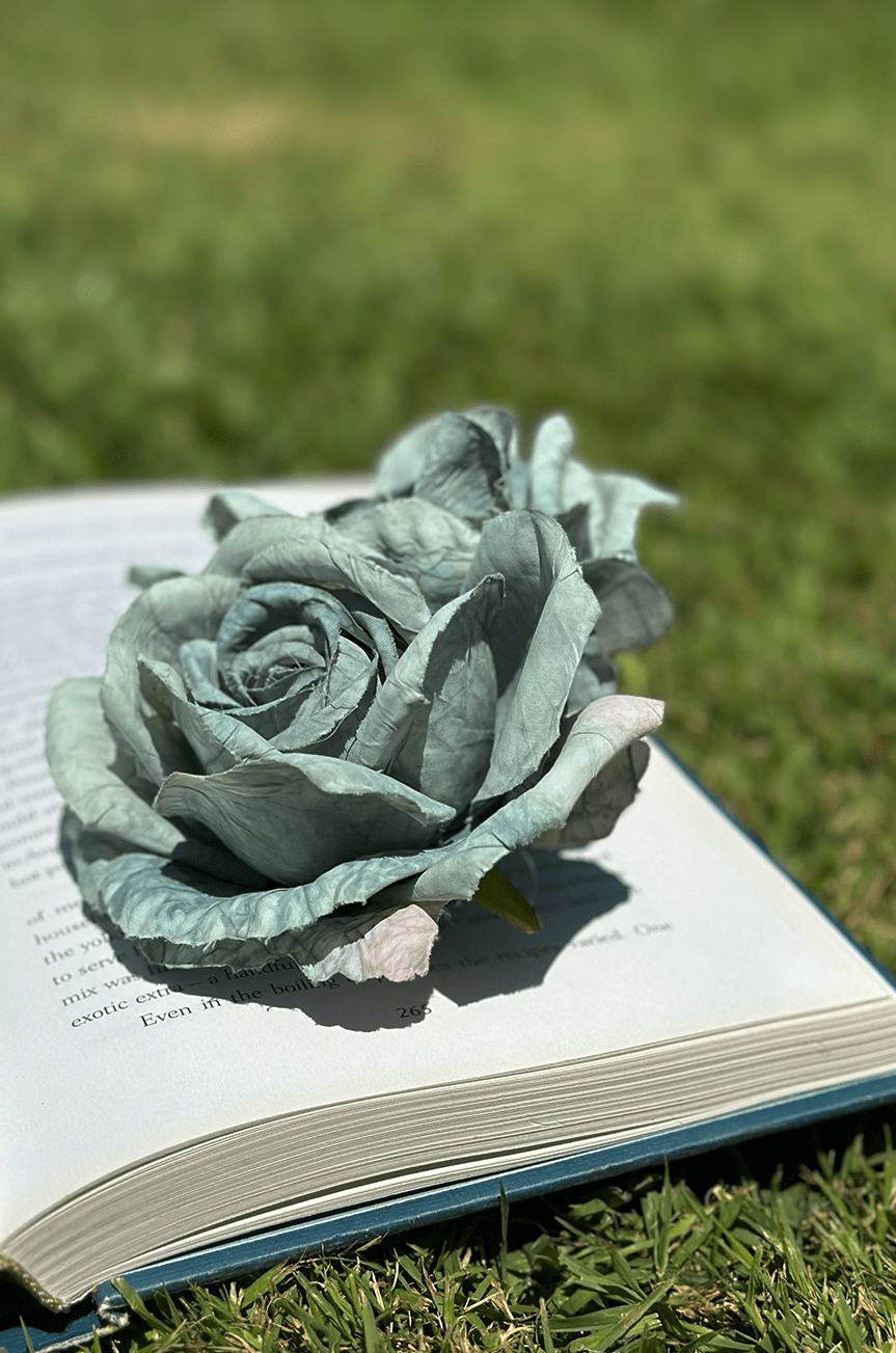 Twin Rose Hair Clip (Vintage Blue) - Kitten D'Amour