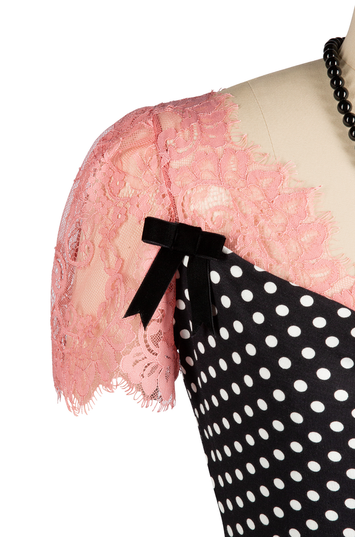 Cosette Drape Front Top (Spot) - Kitten D'Amour