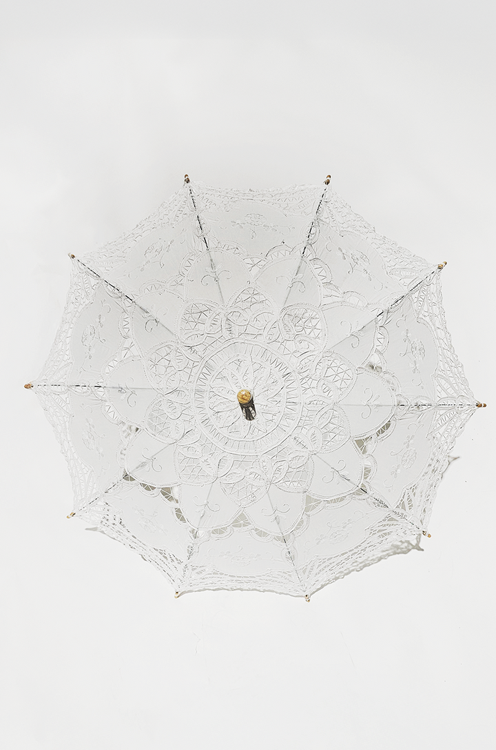 High Tea Lace Parasol (White)