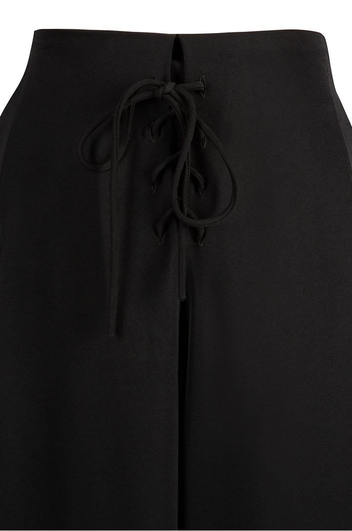 D'Amour Wide Leg Lace Up Pants