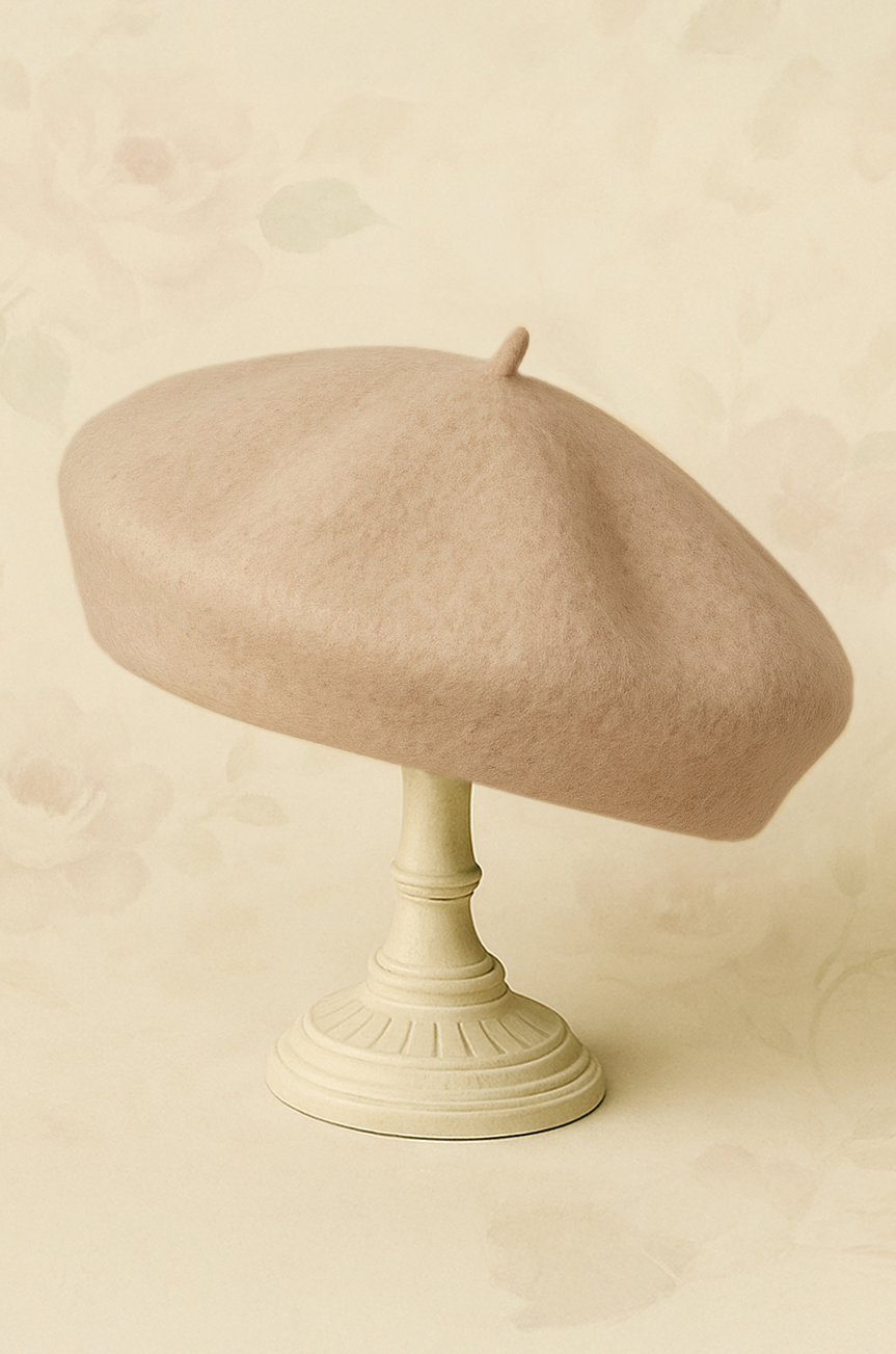 D'Amour Follies Woollen Beret (Caramel)