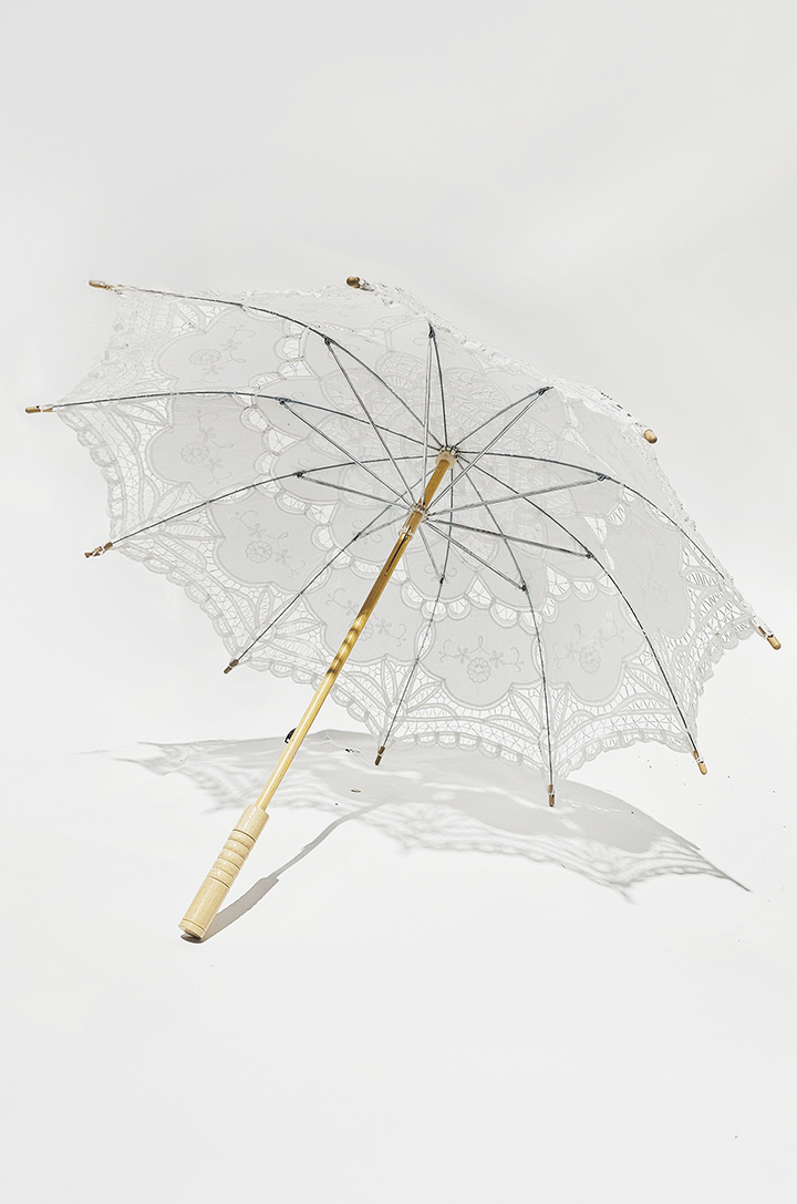 High Tea Lace Parasol (White)