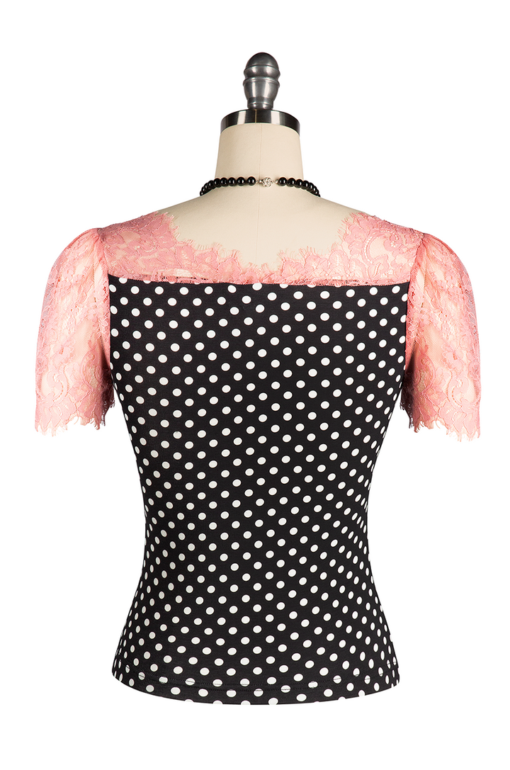 Cosette Drape Front Top (Spot) - Kitten D'Amour