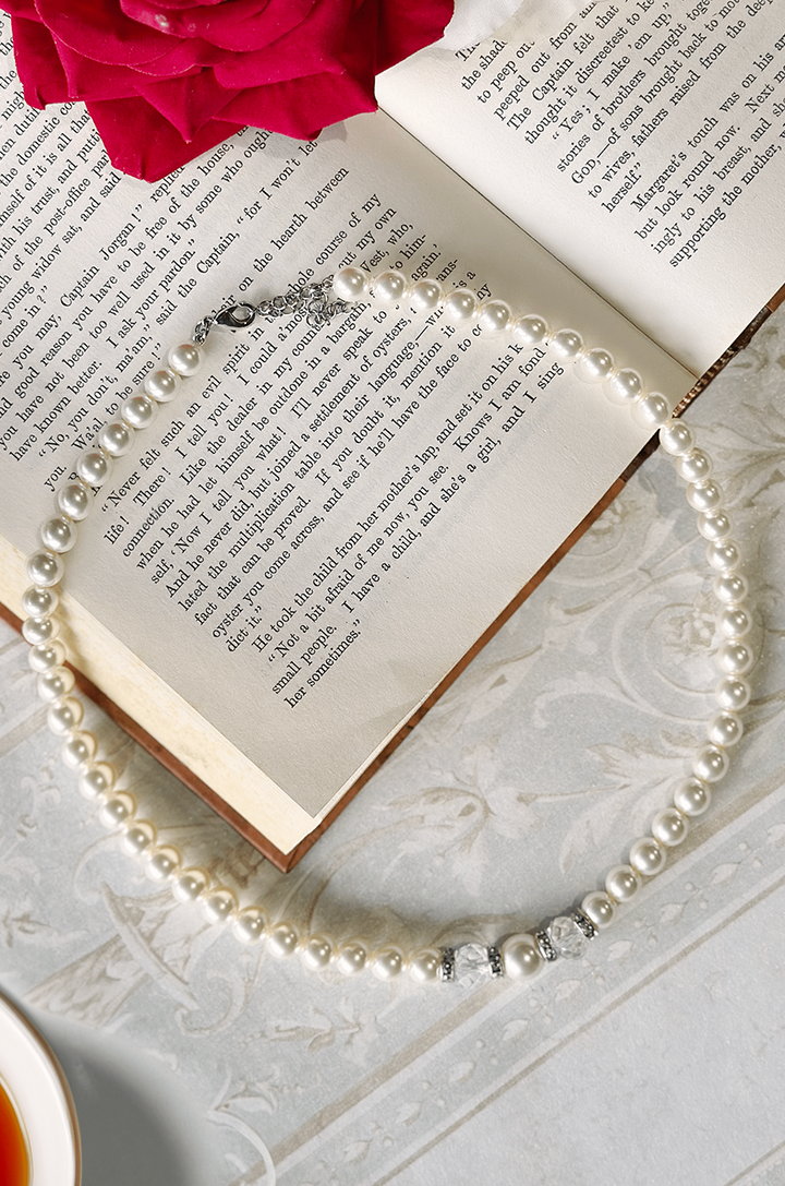 Juliette Pearl Necklace (Off White) - Kitten D'Amour
