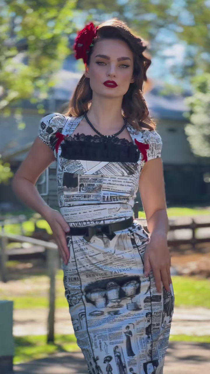 Read All About It Wiggle Dress