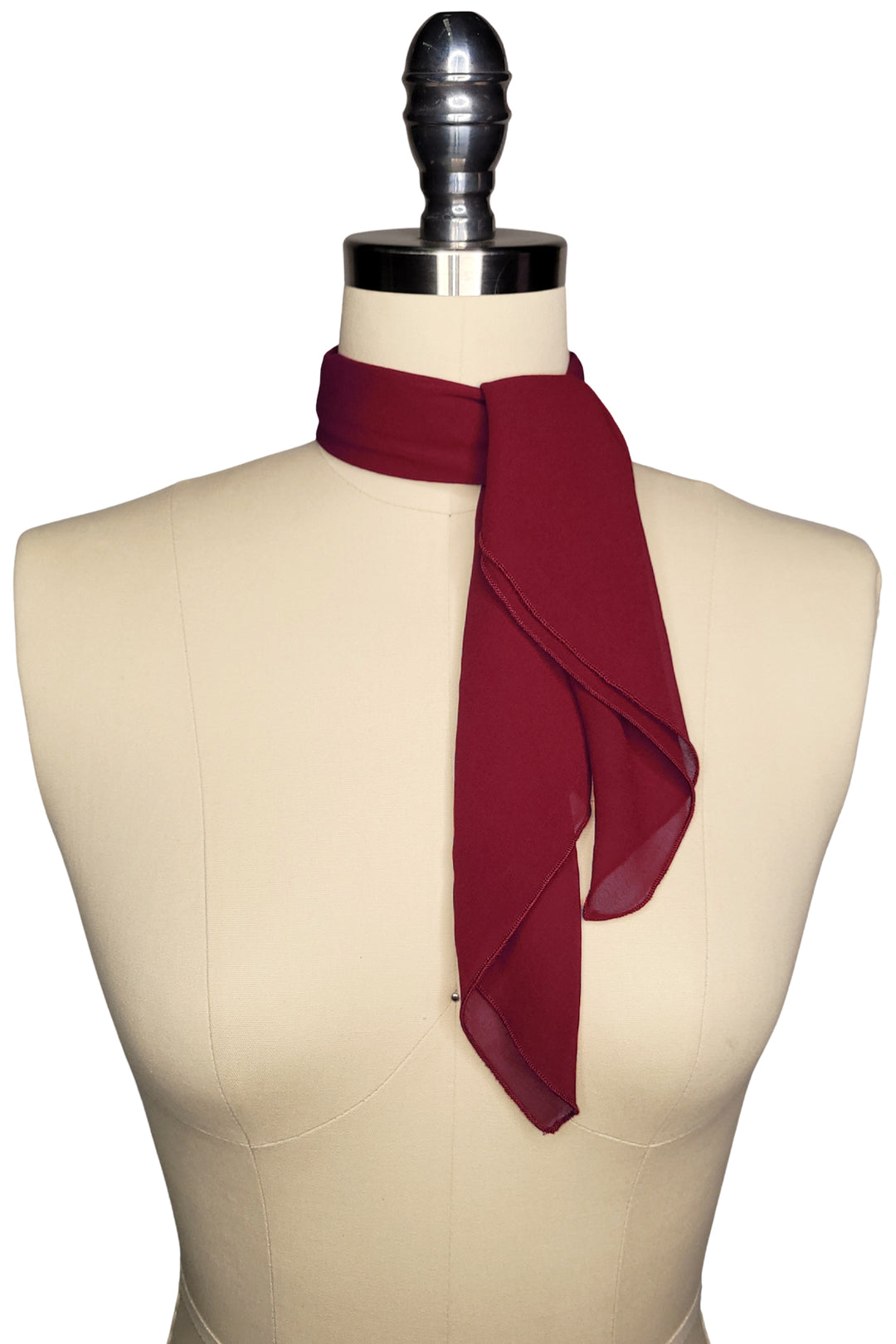 Verona Square Neck Scarf (Burgundy) - Kitten D'Amour