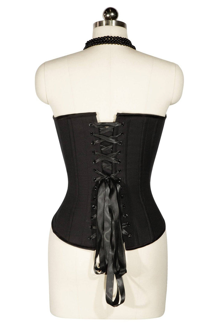 D'Amour Steel Boned Corset (Black) - Kitten D'Amour