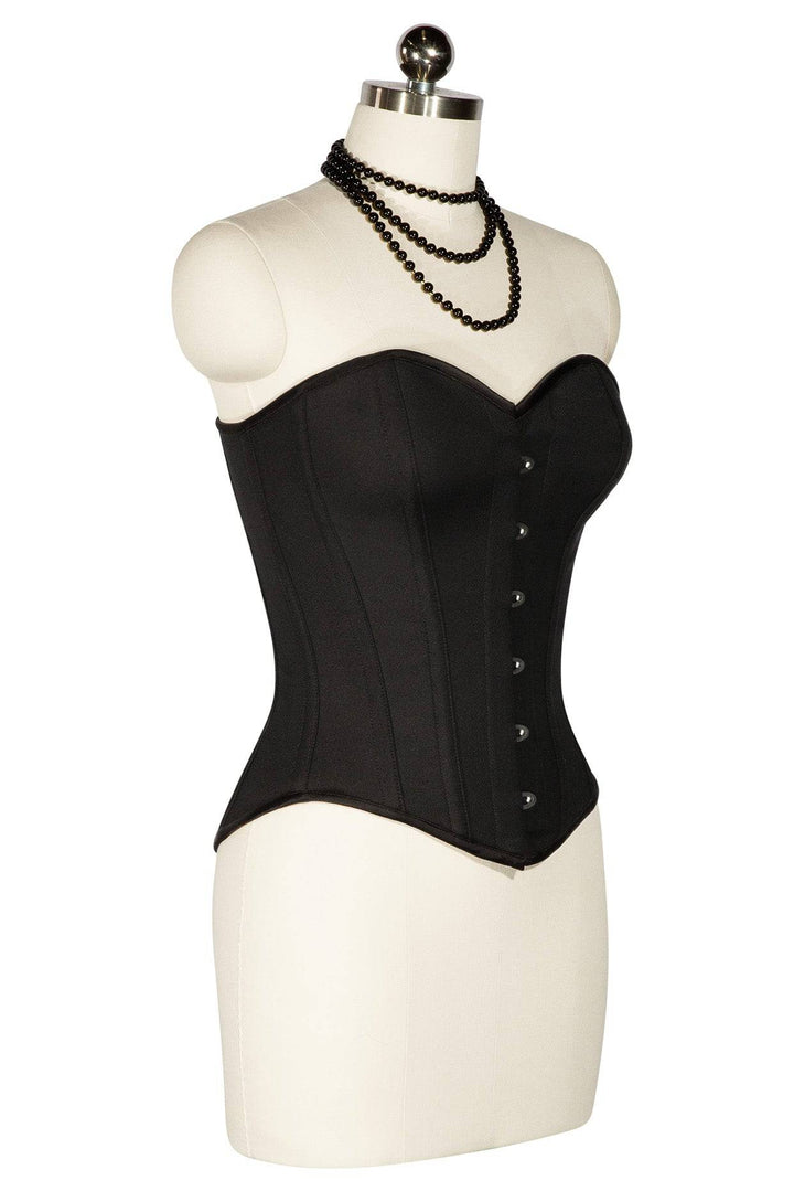 D'Amour Steel Boned Corset (Black) - Kitten D'Amour
