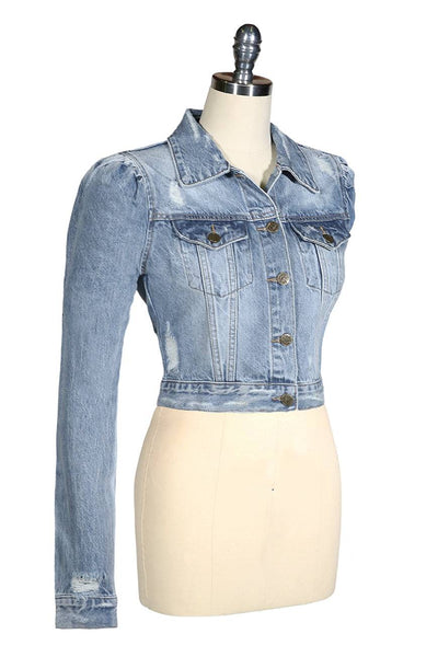 Denim and Diamond Crop Jean Jacket – SHE Amour Couture