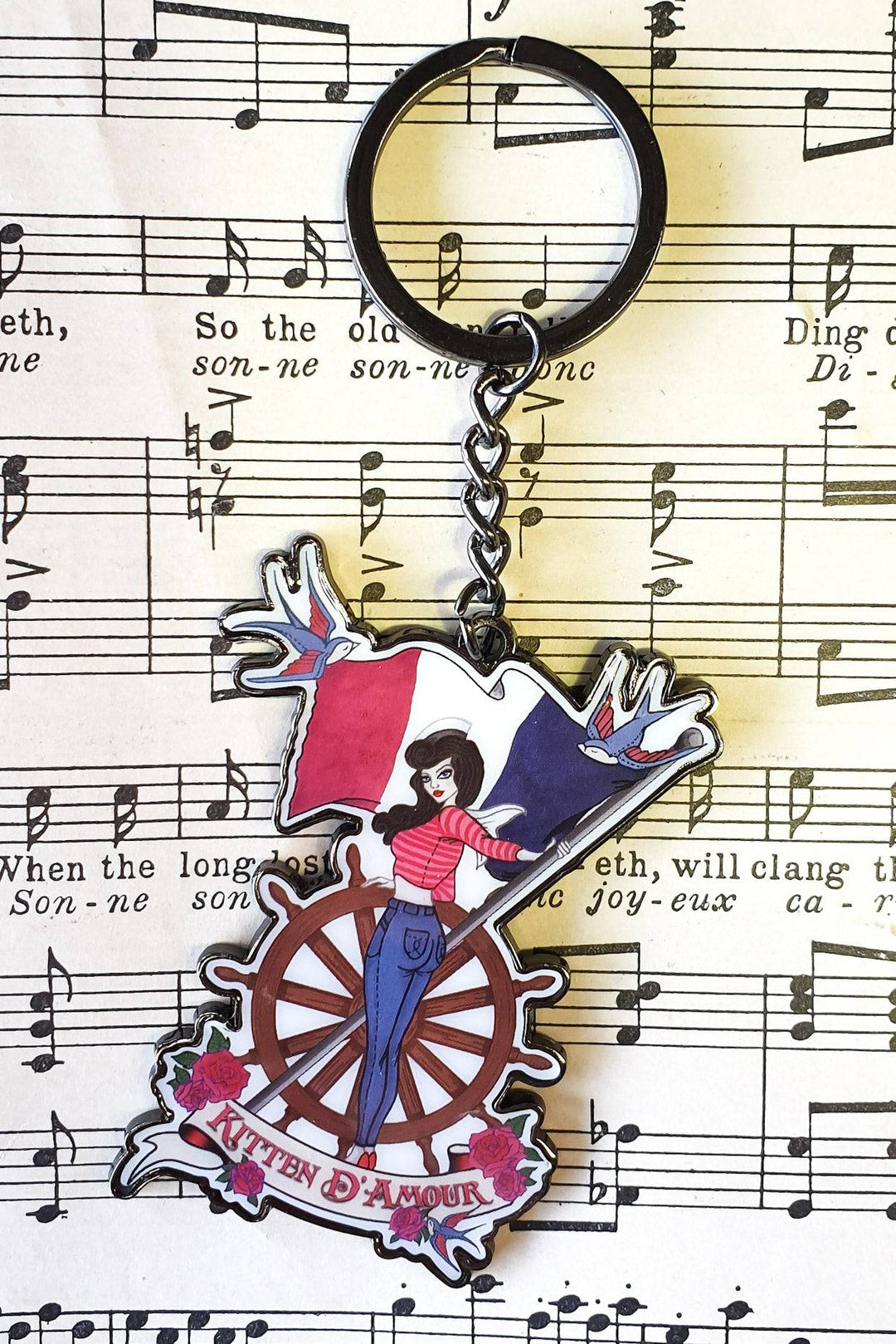 D'Amour Sailor Keyring - Kitten D'Amour