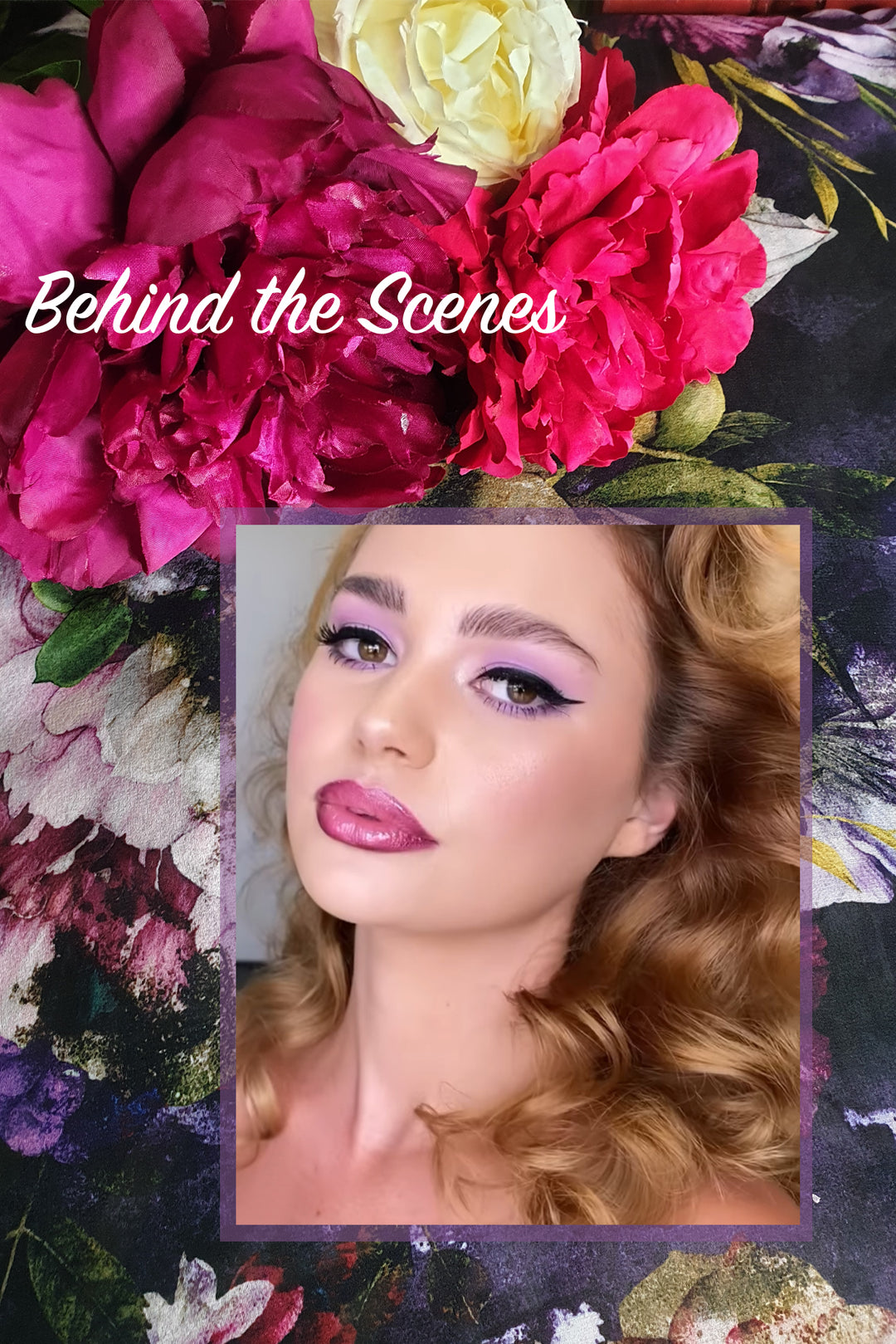 Behind the scenes featuring 'La Fleur Nocturne' Hair and Make-Up