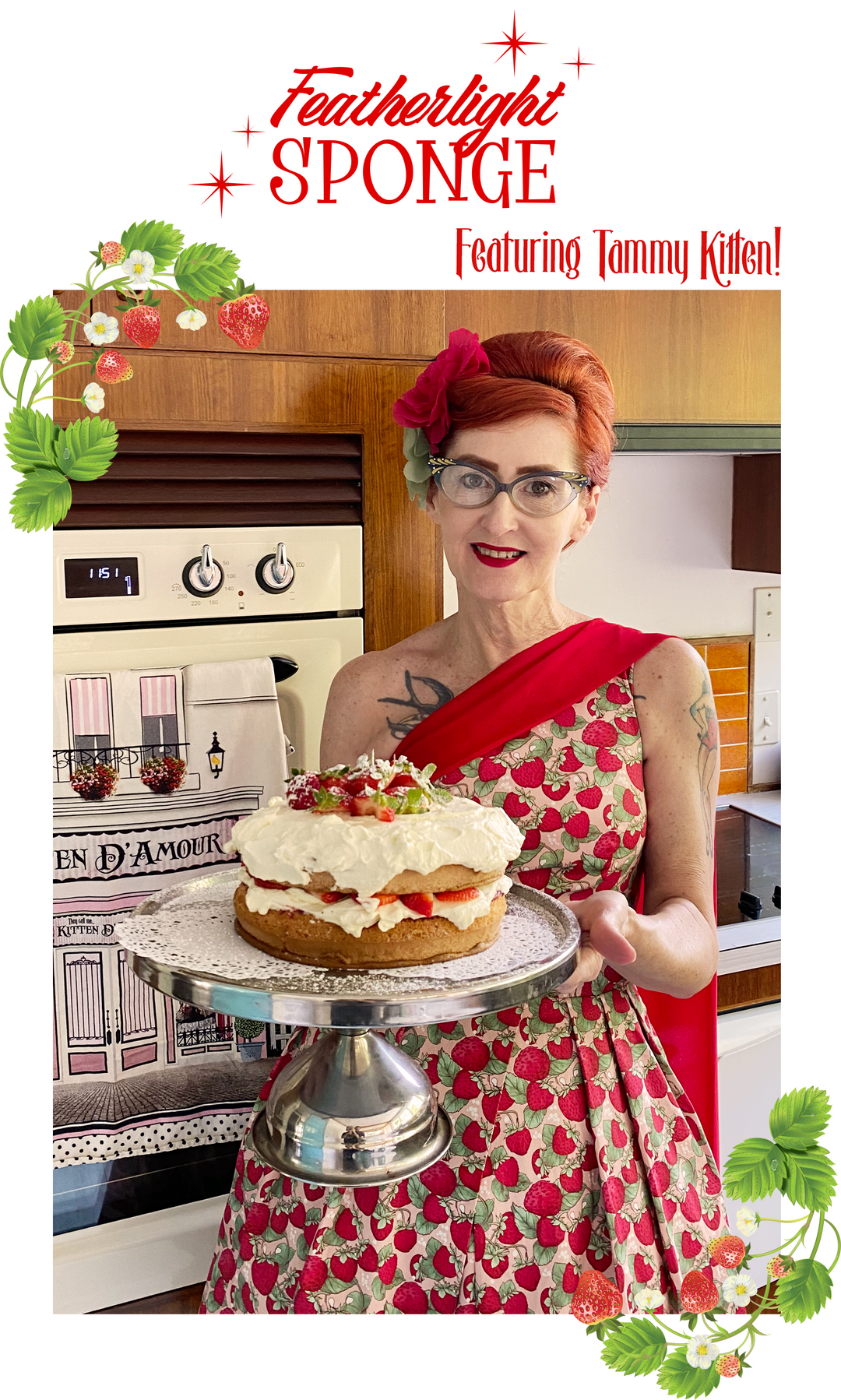 'Strawberry Sponge Cake' ... Featuring Tammy Kitten!