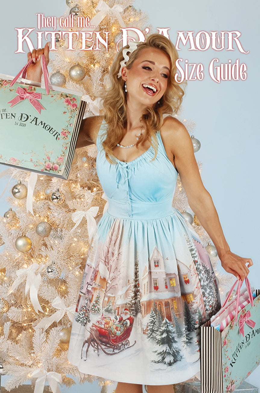 Our model wears the Christmas 2025 Dress