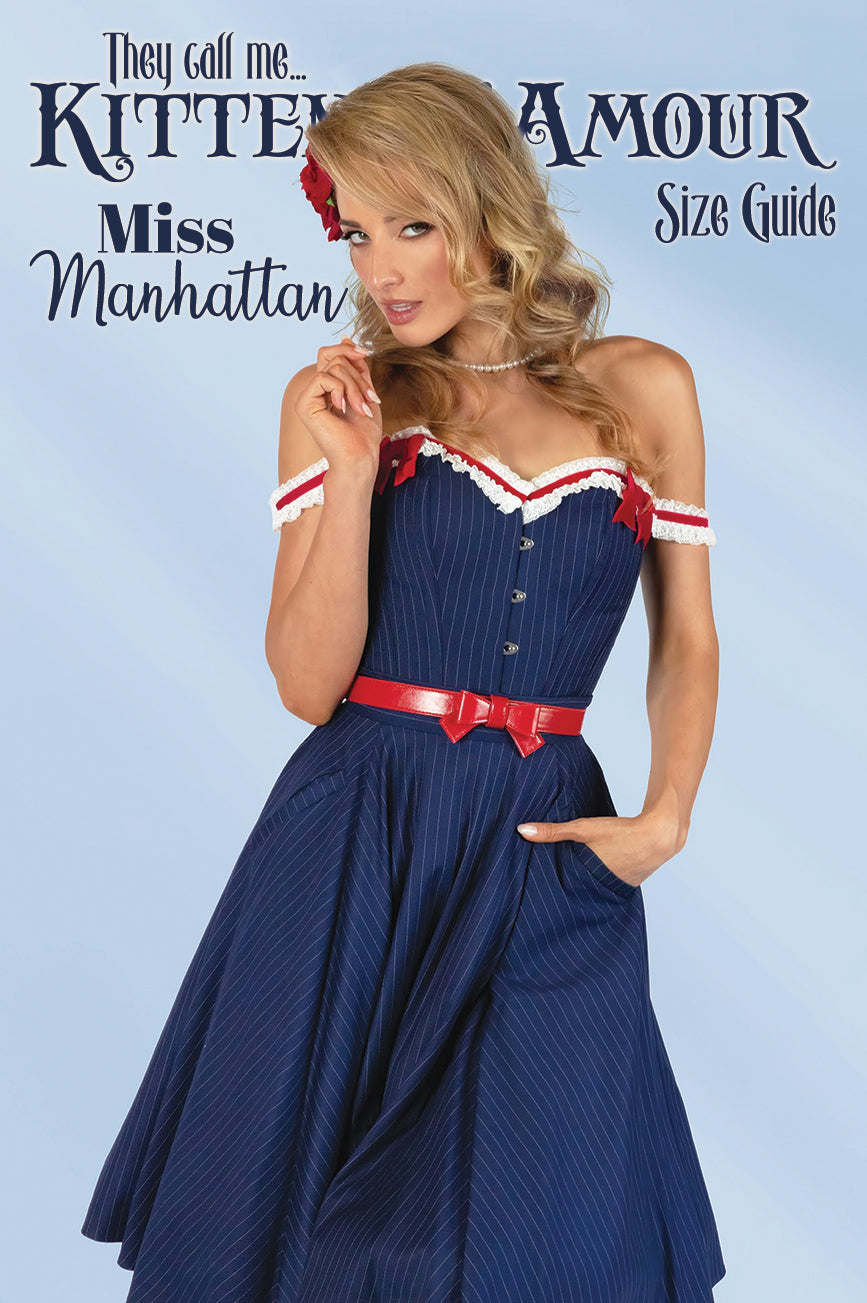 Our model wears Miss Manhattan