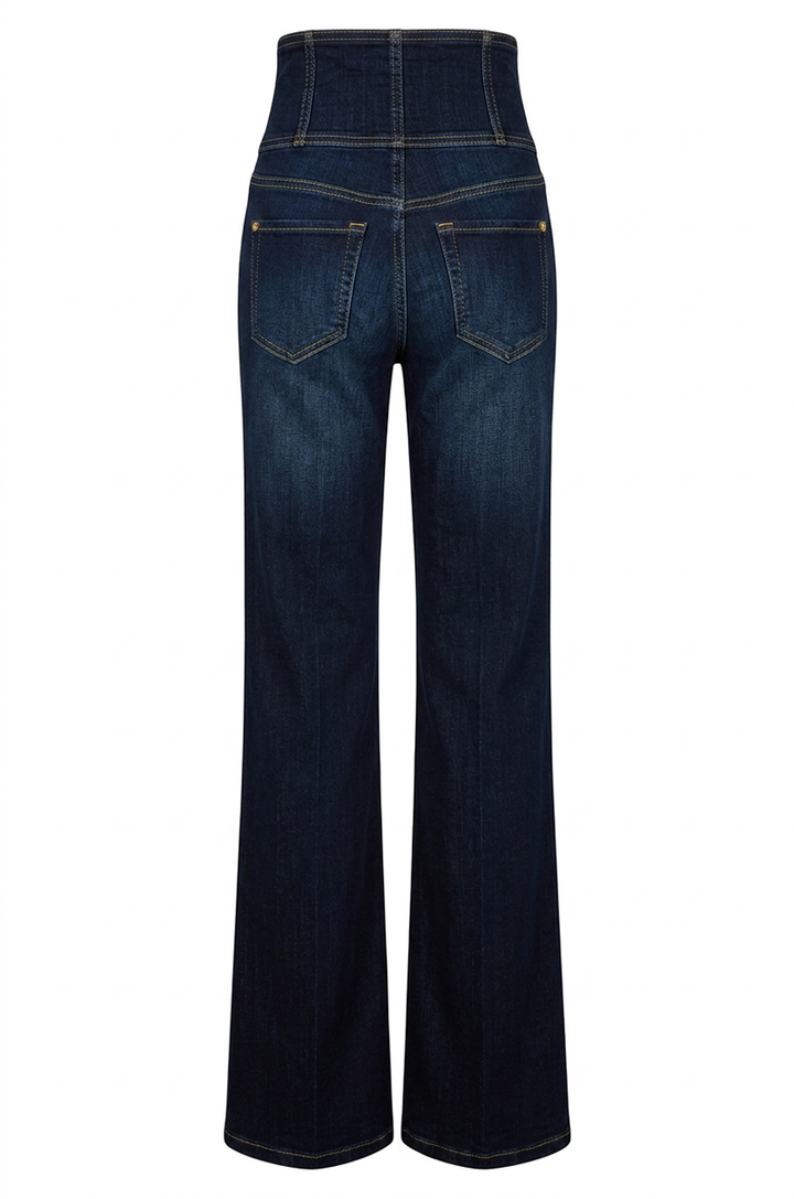 Vegas Wide Leg Denim Jean (Dark Denim)