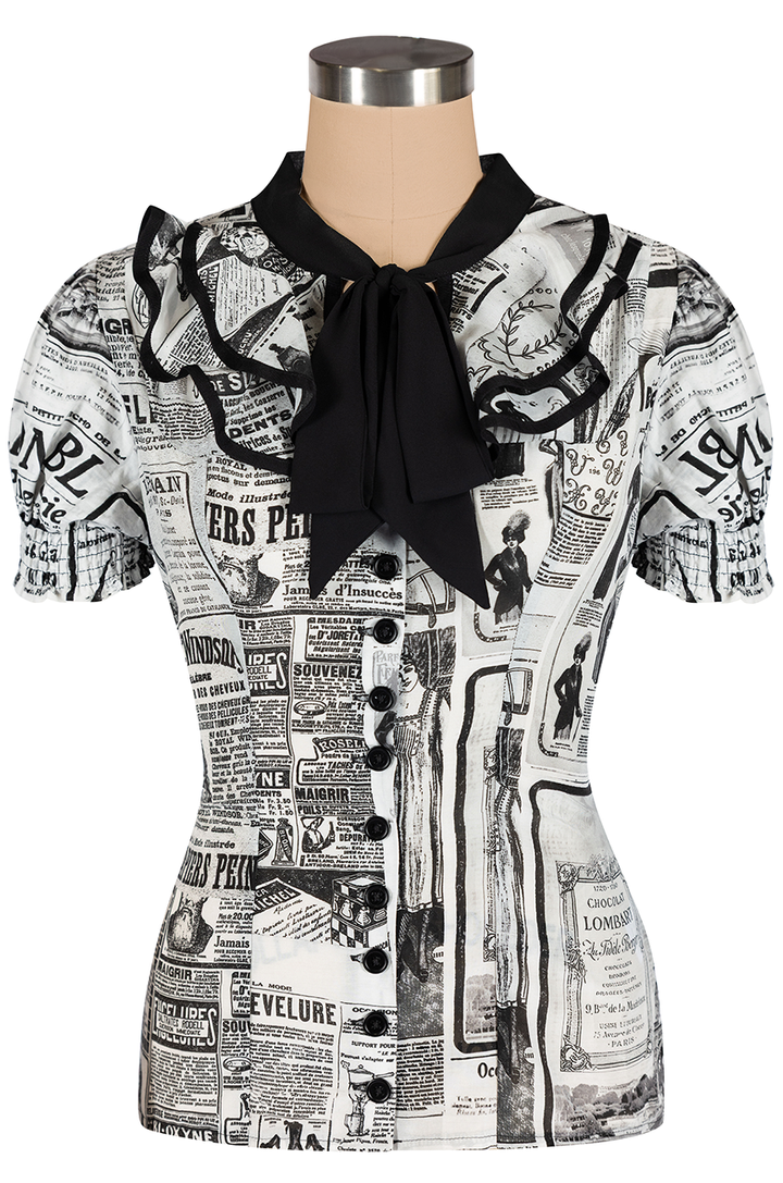 Read All About It Button Blouse