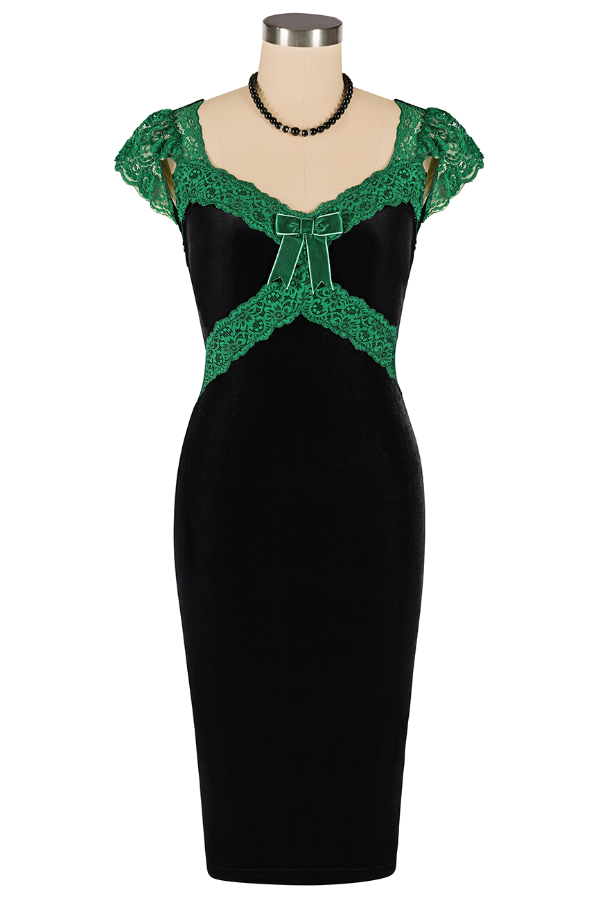 Heirloom Velvet Wiggle Dress Kitten D'Amour Heirloom Velvet Wiggle Dress Kitten D'Amour