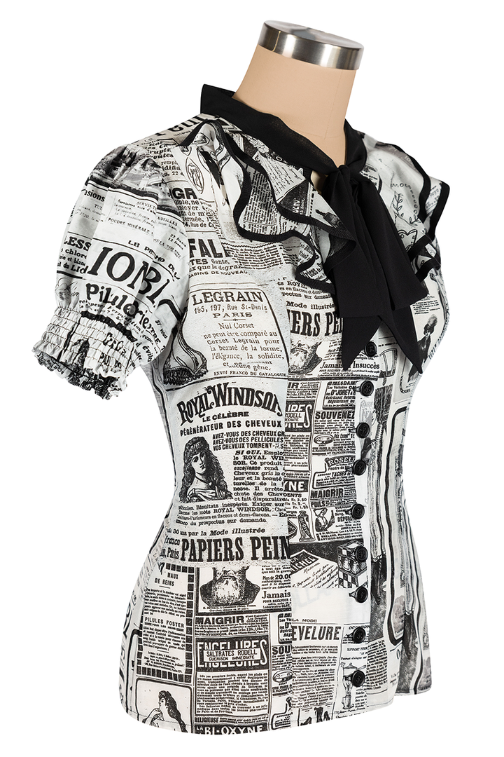 Read All About It Button Blouse