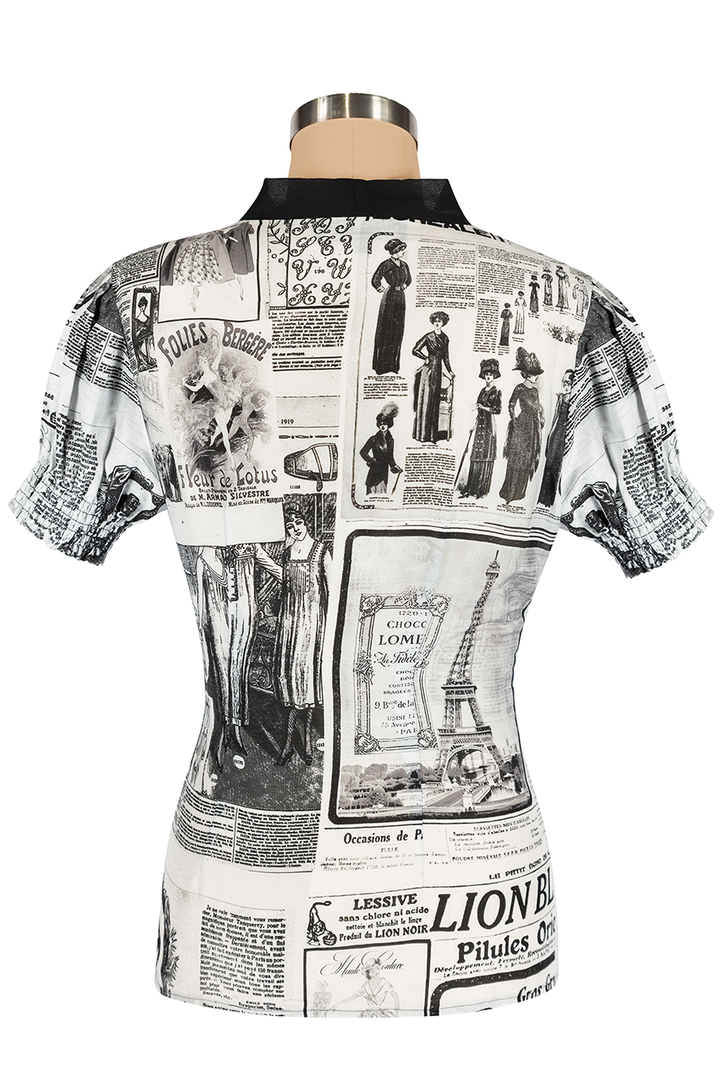 Read All About It Button Blouse