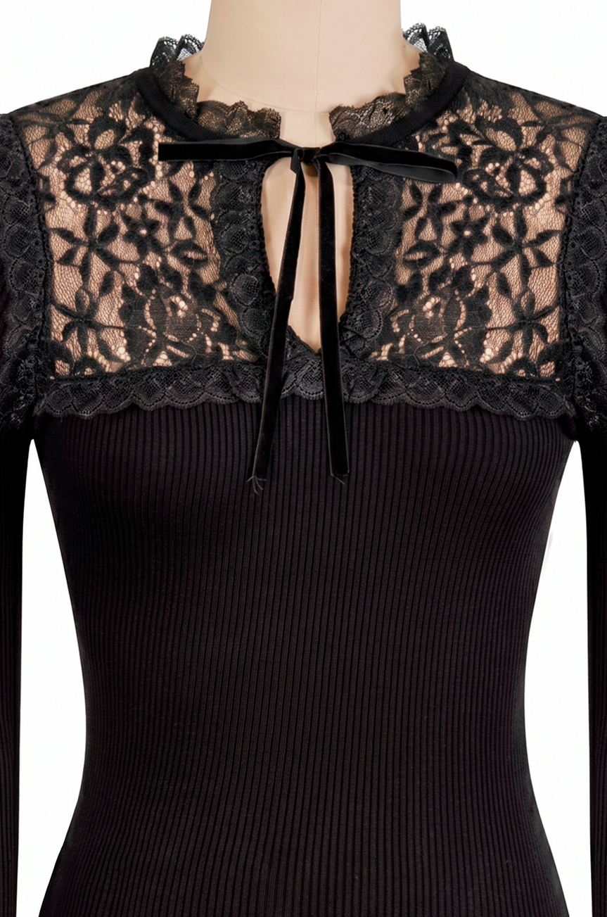 Anastasia Knit Top (Black)