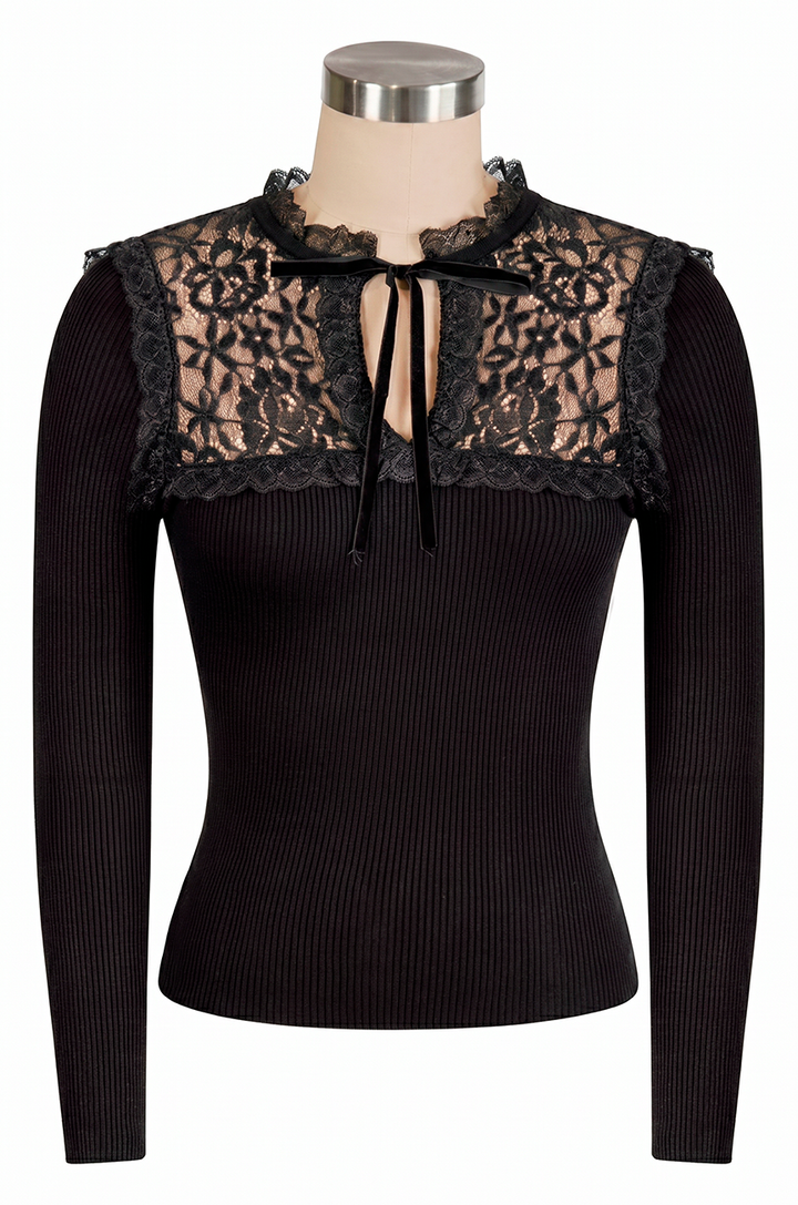 Anastasia Knit Top (Black)