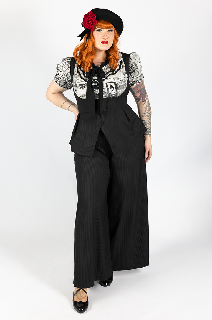 Read All About It Button Blouse