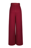 Poodles In Paris Palazzo Pants (Burgundy)