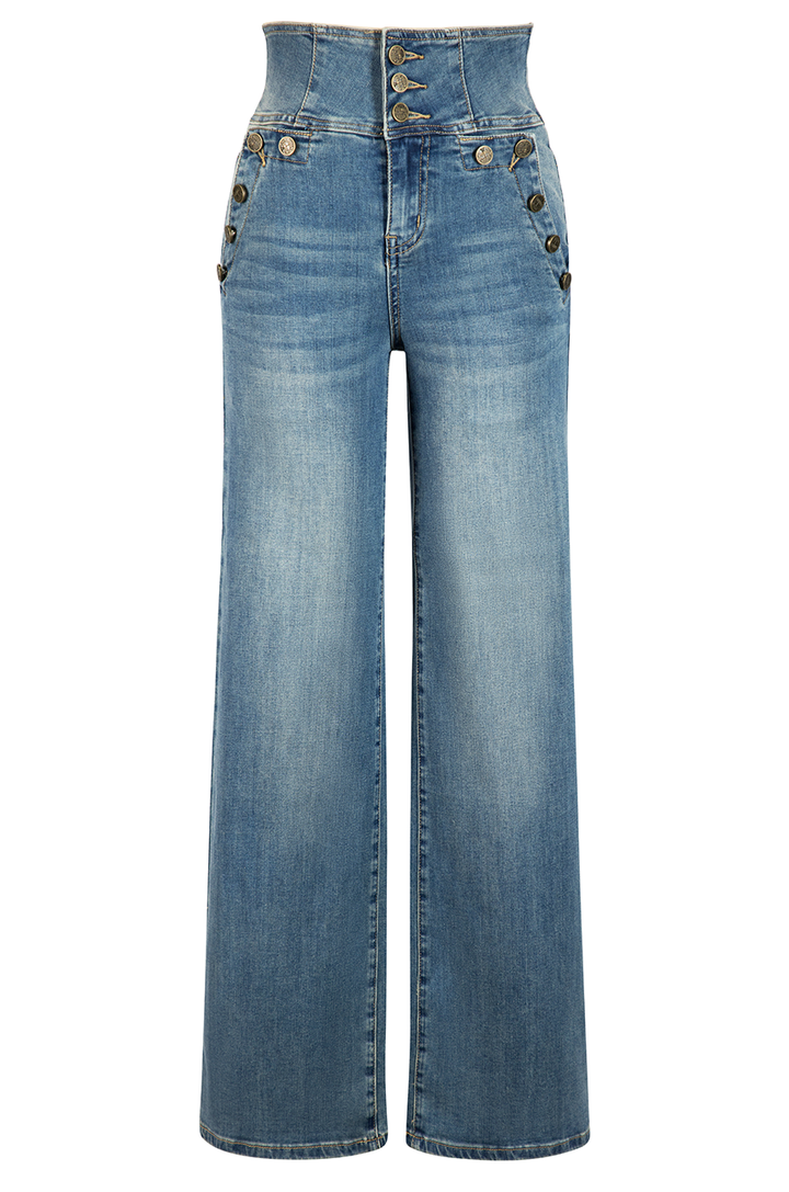 Brooklyn Wide Leg Jean (Light Denim)