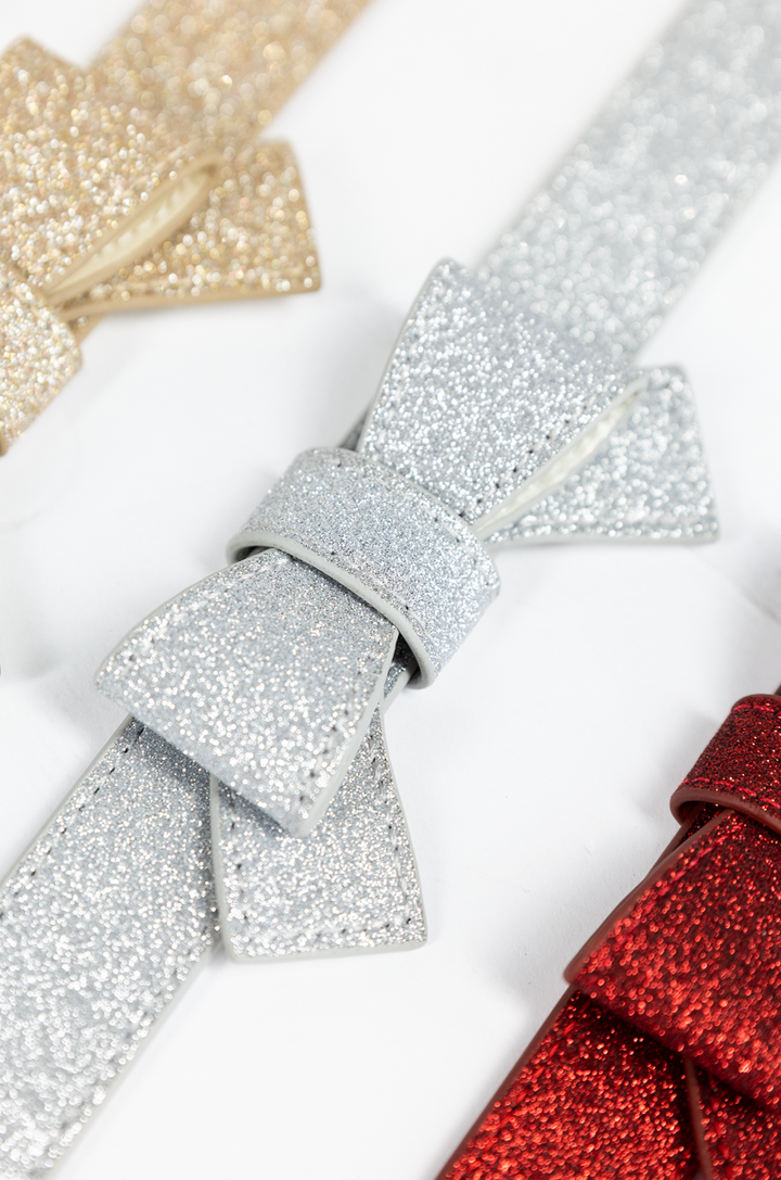 Pretty Kitty Follies Sparkle Bow Belt (Silver)