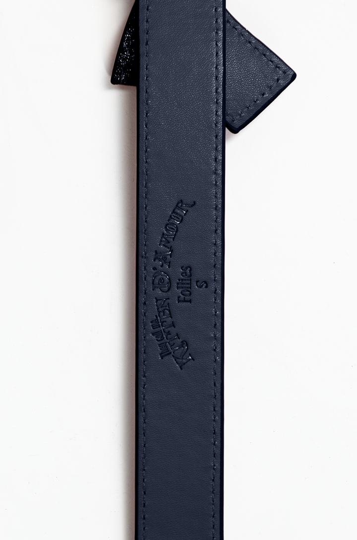 Pretty Kitty Follies Sparkle Bow Belt (Navy)