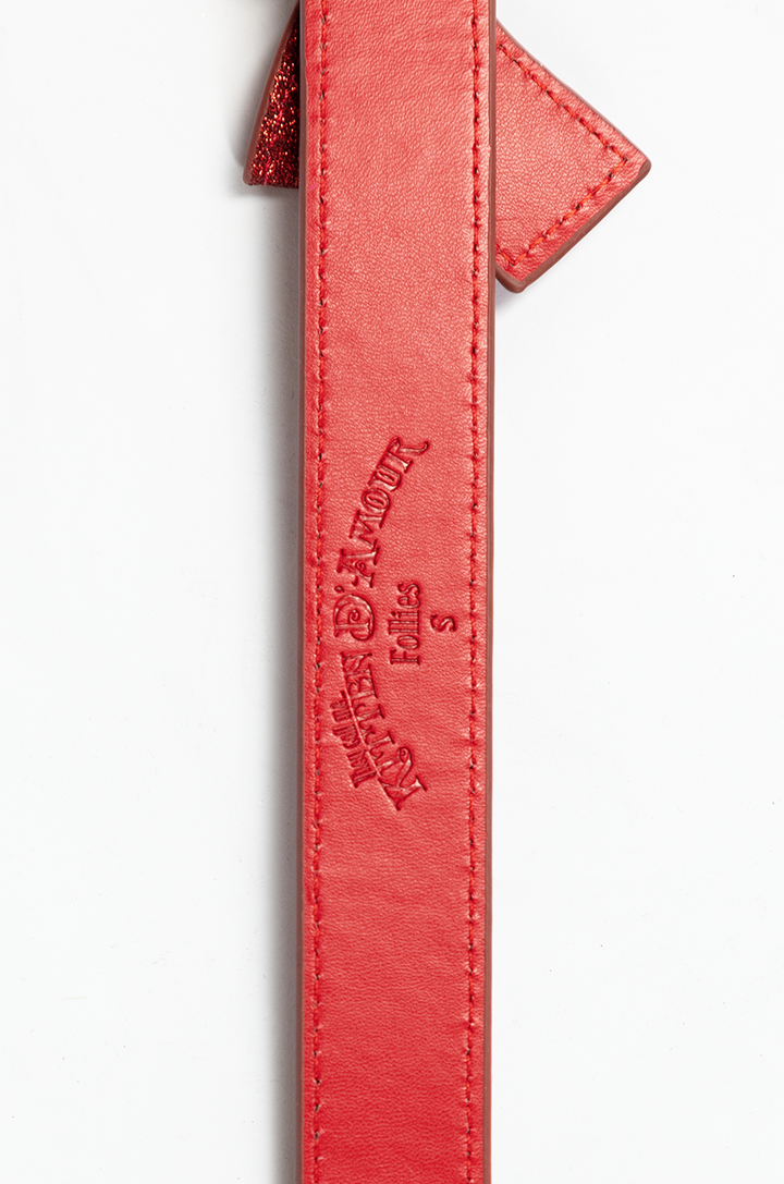 Pretty Kitty Follies Sparkle Bow Belt (Red)