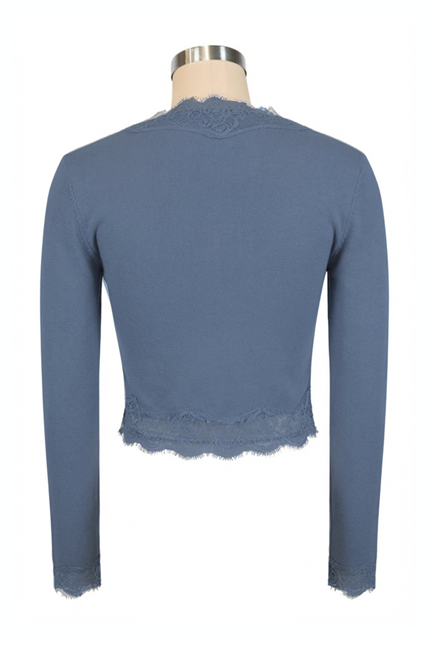 Harptree Village Follies Cardigan (Denim Blue)